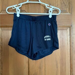 navy blue unh champion mesh shorts